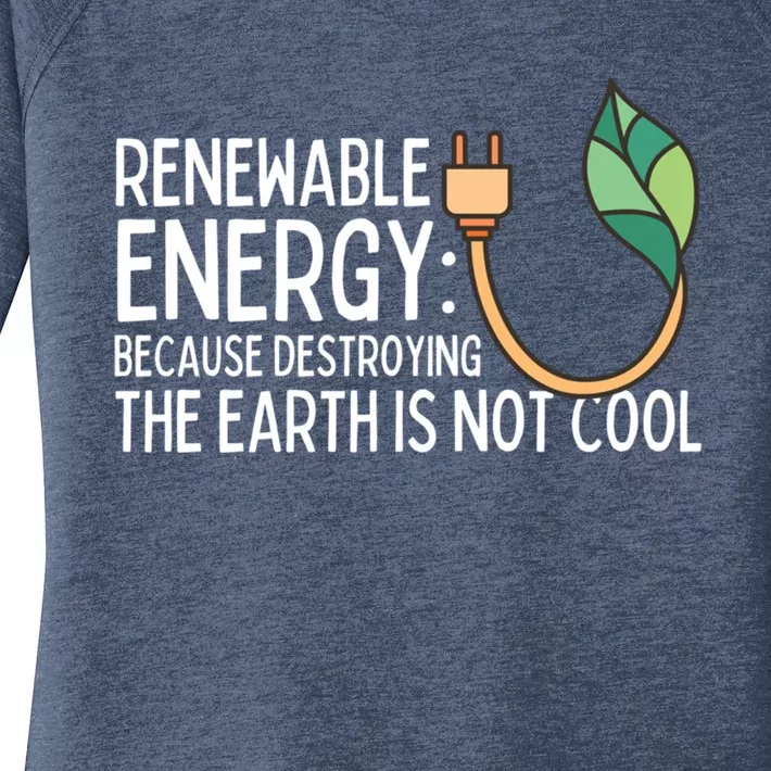 Renewable Energy Solar Energy Protect The Earth Gift Women's Perfect Tri Tunic Long Sleeve Shirt