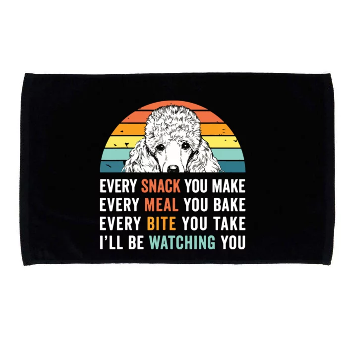 Retro Every Snack You Make Every Meal You Bake Dog Mom Dad Microfiber Hand Towel