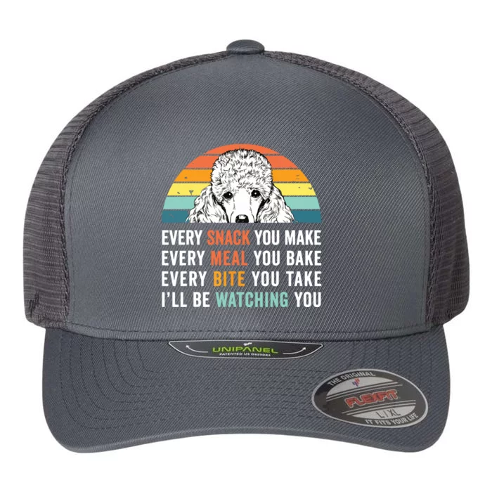 Retro Every Snack You Make Every Meal You Bake Dog Mom Dad Flexfit Unipanel Trucker Cap