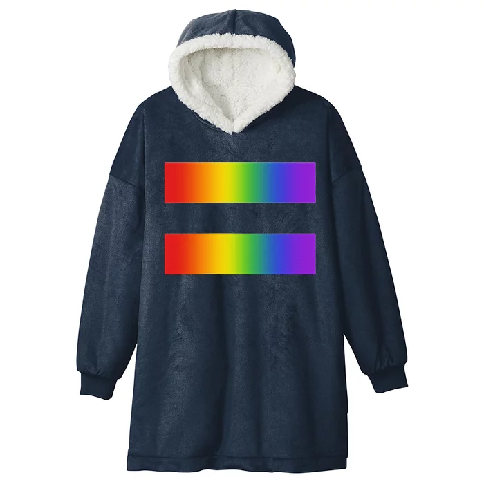 Rainbow Equality Symbol Subtle Pride Stuff Lgbt Gay Rights Hooded Wearable Blanket