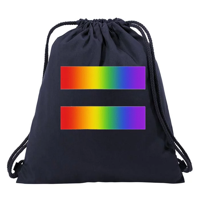 Rainbow Equality Symbol Subtle Pride Stuff Lgbt Gay Rights Drawstring Bag