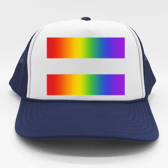 Rainbow Equality Symbol Subtle Pride Stuff Lgbt Gay Rights Trucker Hat