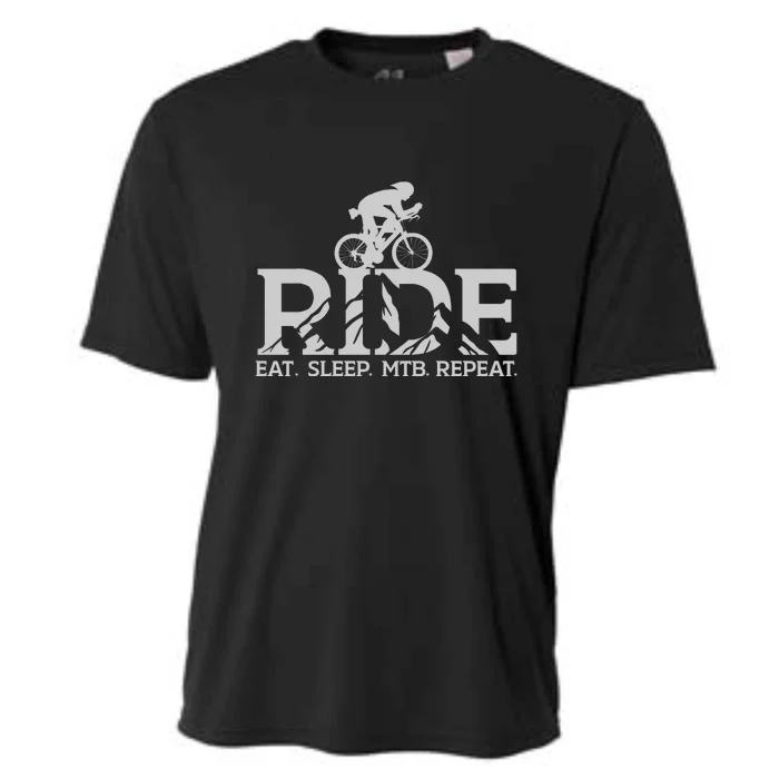 Ride Eat Sleep MTB Repeat Mountain Biker Lover Gift Cooling Performance Crew T-Shirt