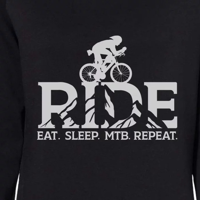 Ride Eat Sleep MTB Repeat Mountain Biker Lover Gift Womens California Wash Sweatshirt