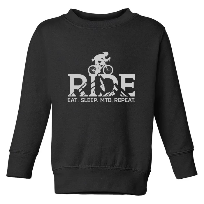 Ride Eat Sleep MTB Repeat Mountain Biker Lover Gift Toddler Sweatshirt