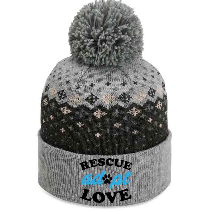 Rescue Adopt Love The Baniff Cuffed Pom Beanie