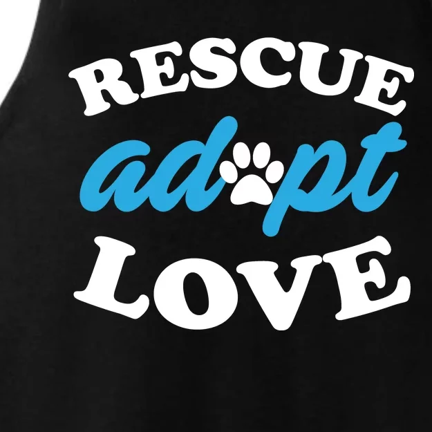 Rescue Adopt Love Ladies Tri-Blend Wicking Tank