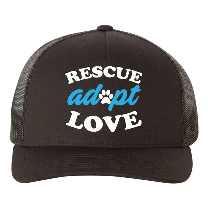 Rescue Adopt Love Yupoong Adult 5-Panel Trucker Hat