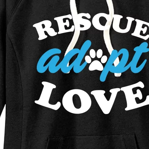 Rescue Adopt Love Women's Fleece Hoodie