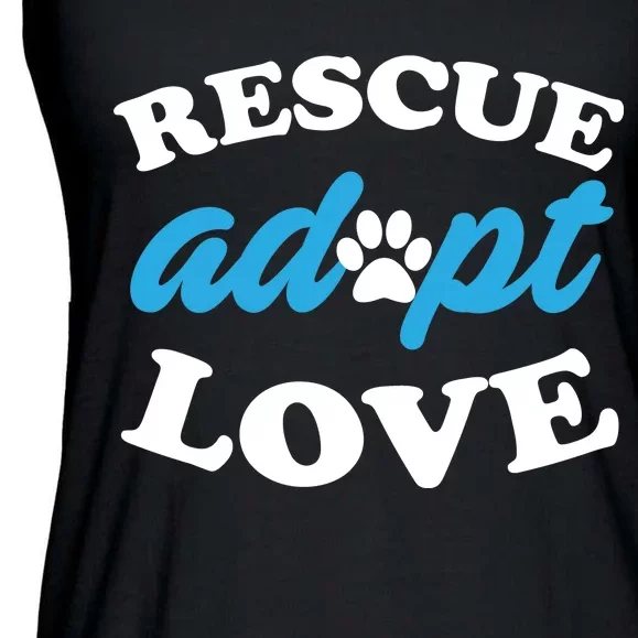 Rescue Adopt Love Ladies Essential Flowy Tank