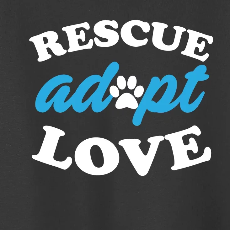 Rescue Adopt Love Toddler T-Shirt