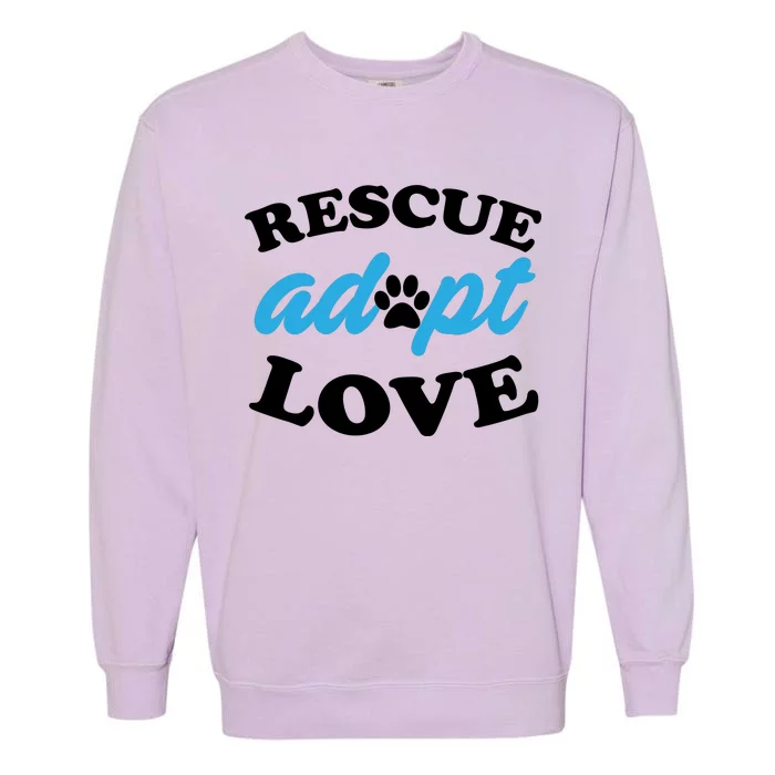 Rescue Adopt Love Garment-Dyed Sweatshirt