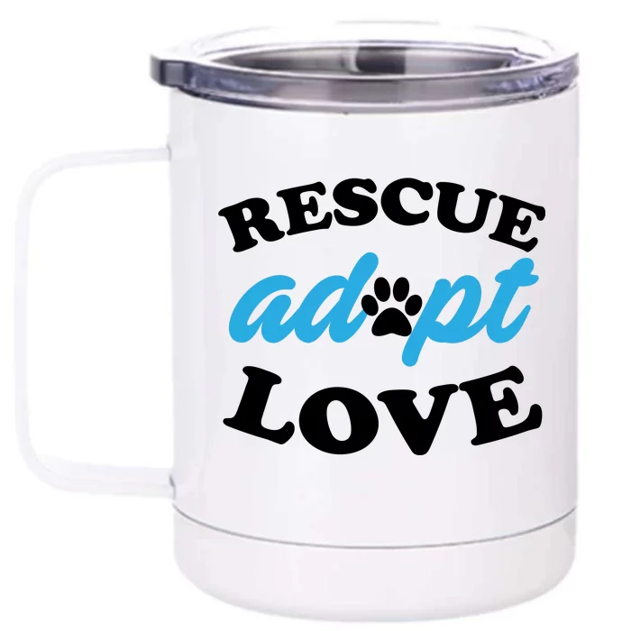 Rescue Adopt Love Front & Back 12oz Stainless Steel Tumbler Cup