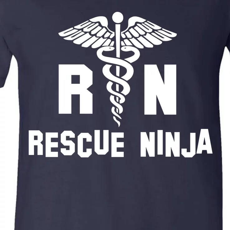 Rescue Ninja RN Nurse V-Neck T-Shirt