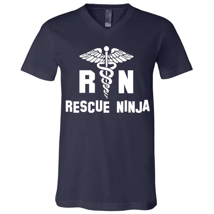 Rescue Ninja RN Nurse V-Neck T-Shirt