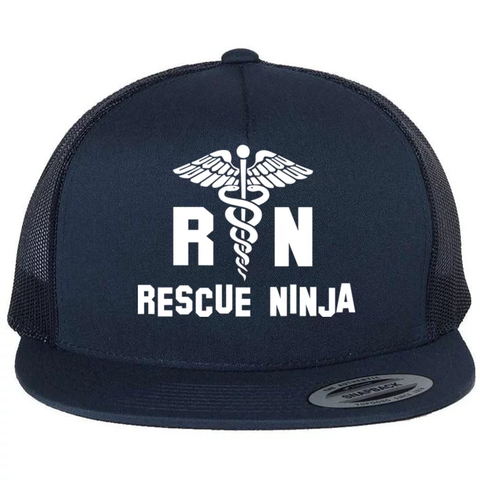 Rescue Ninja RN Nurse Flat Bill Trucker Hat