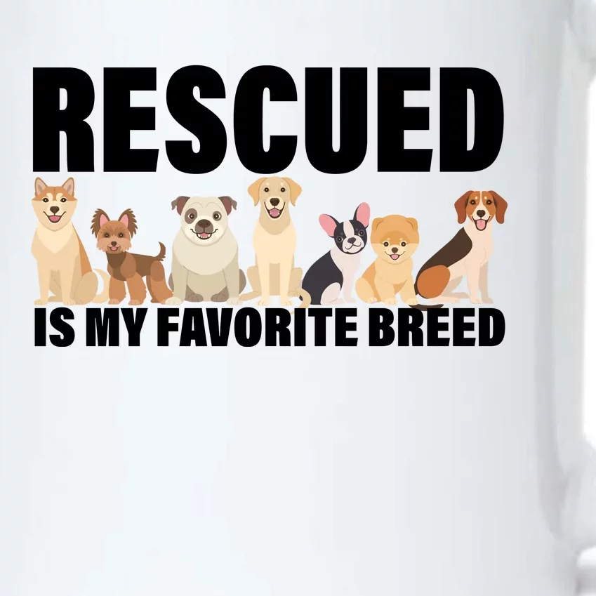 Rescued Is My Favorite Breed Black Color Changing Mug