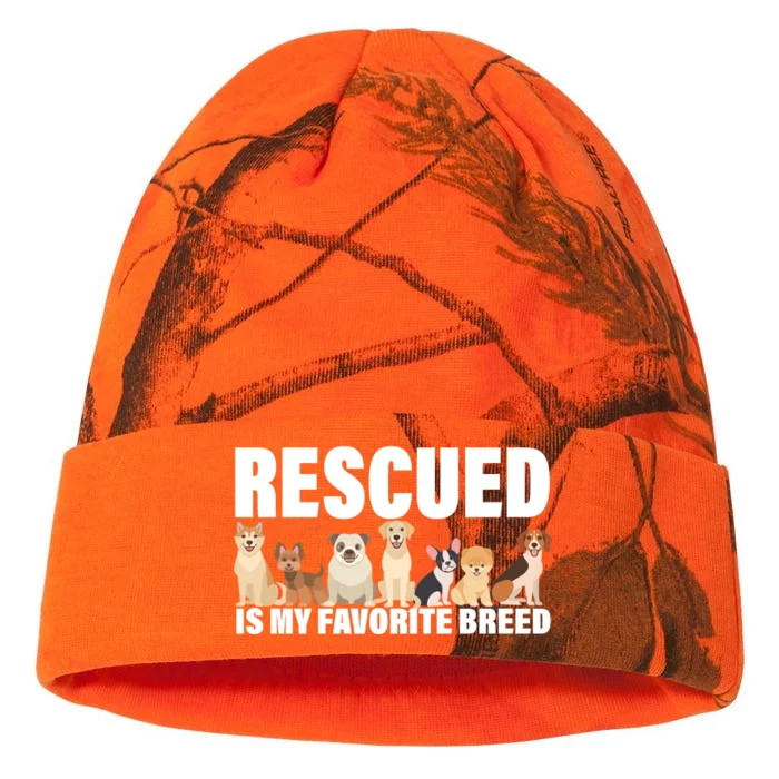 Rescued Is My Favorite Breed Kati - 12in Camo Beanie