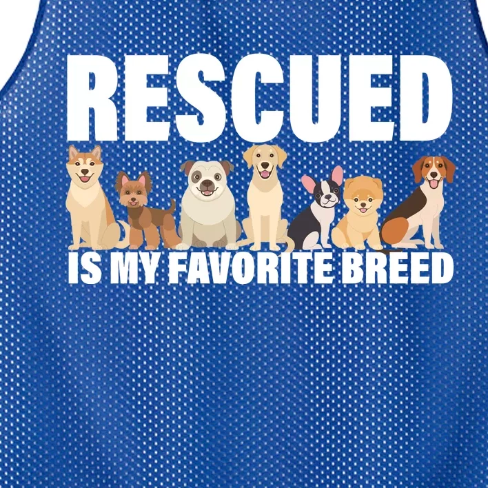 Rescued Is My Favorite Breed Mesh Reversible Basketball Jersey Tank