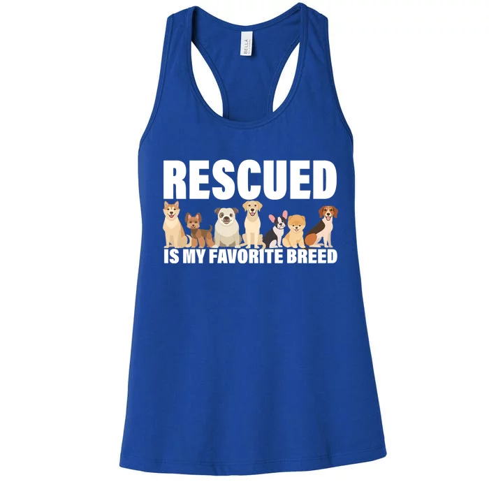 Rescued Is My Favorite Breed Women's Racerback Tank