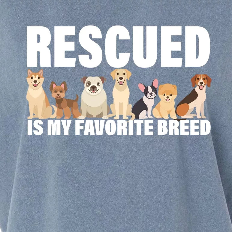 Rescued Is My Favorite Breed Garment-Dyed Women's Muscle Tee