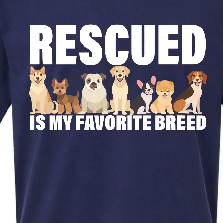 Rescued Is My Favorite Breed Sueded Cloud Jersey T-Shirt