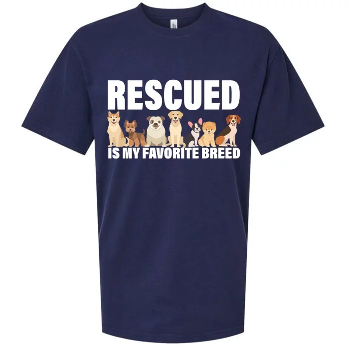 Rescued Is My Favorite Breed Sueded Cloud Jersey T-Shirt