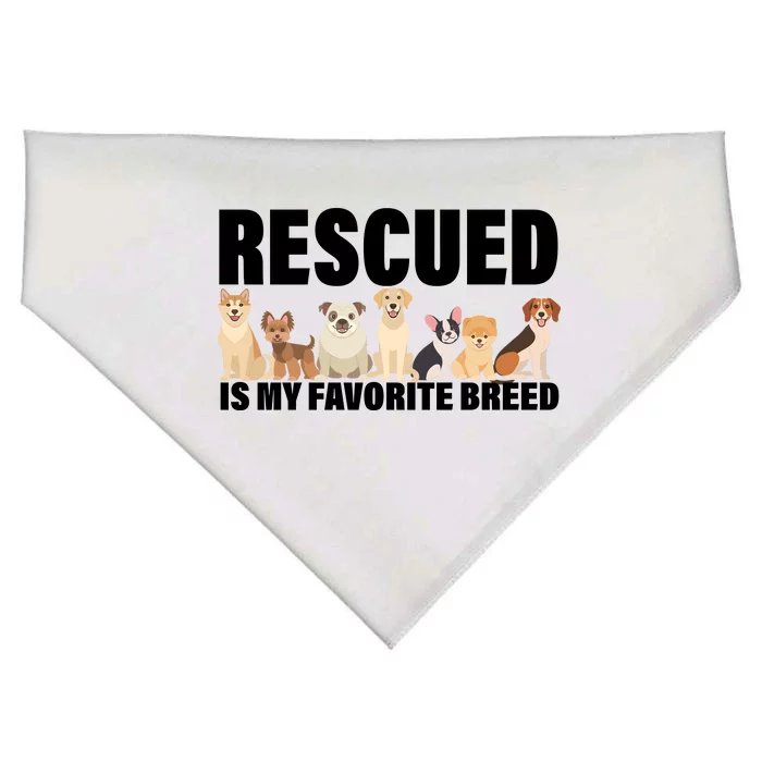 Rescued Is My Favorite Breed USA-Made Doggie Bandana