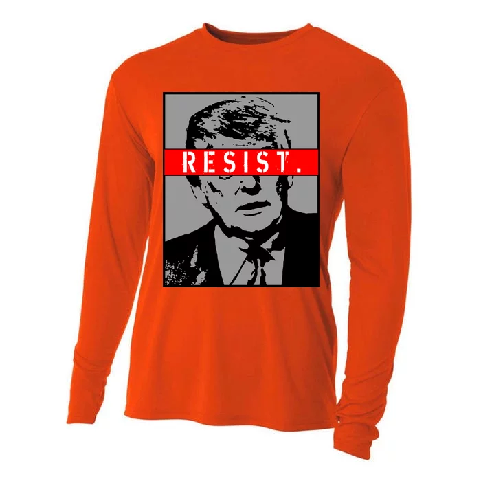 Resist. President Donald Trump Anti Trump The Resistance Cooling Performance Long Sleeve Crew