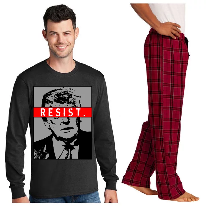 Resist. President Donald Trump Anti Trump The Resistance Long Sleeve Pajama Set