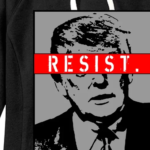 Resist. President Donald Trump Anti Trump The Resistance Women's Fleece Hoodie