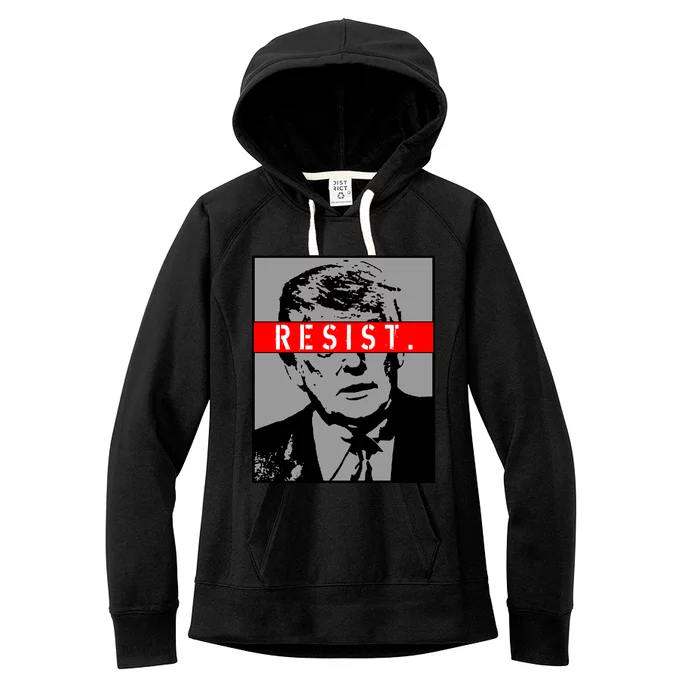 Resist. President Donald Trump Anti Trump The Resistance Women's Fleece Hoodie