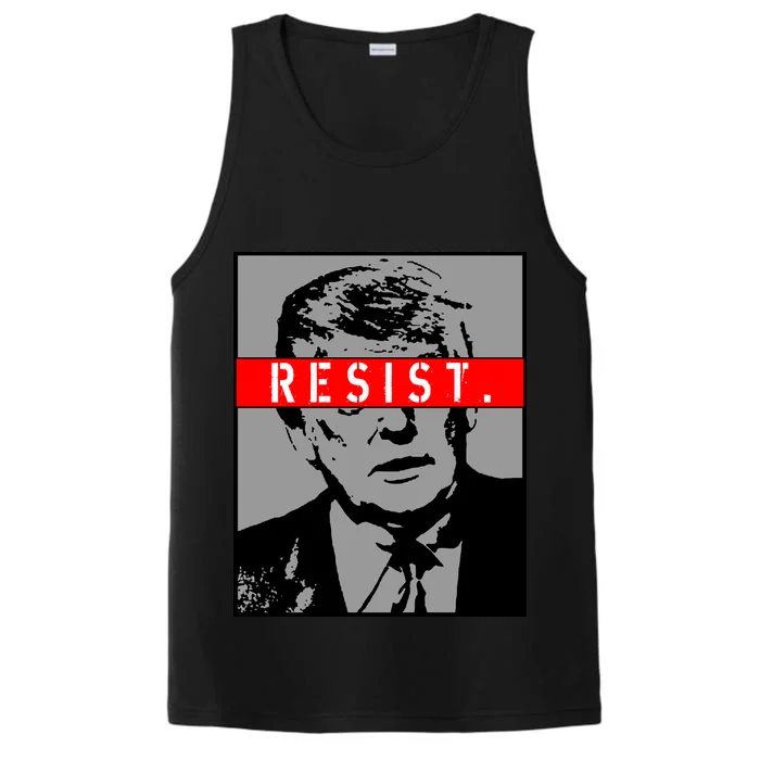 Resist. President Donald Trump Anti Trump The Resistance Performance Tank