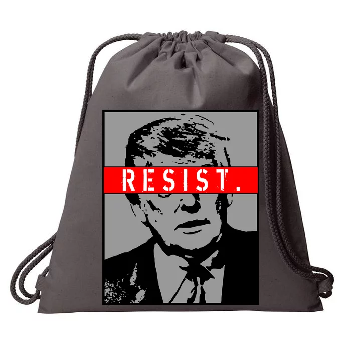 Resist. President Donald Trump Anti Trump The Resistance Drawstring Bag