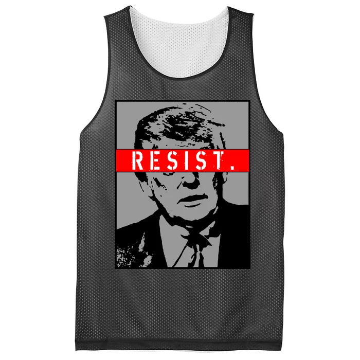 Resist. President Donald Trump Anti Trump The Resistance Mesh Reversible Basketball Jersey Tank