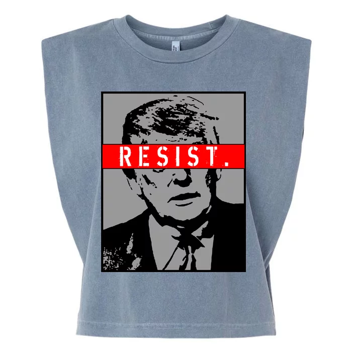 Resist. President Donald Trump Anti Trump The Resistance Garment-Dyed Women's Muscle Tee