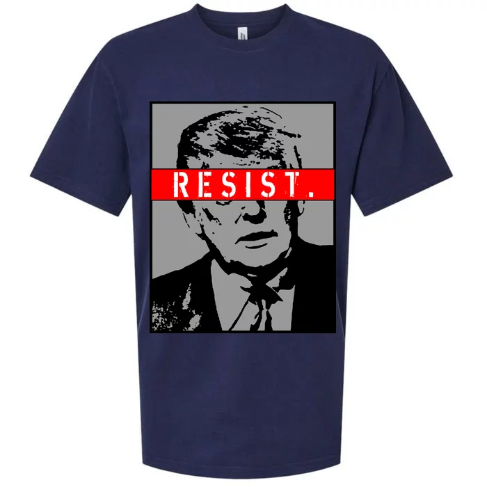 Resist. President Donald Trump Anti Trump The Resistance Sueded Cloud Jersey T-Shirt