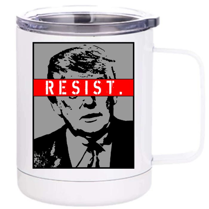 Resist. President Donald Trump Anti Trump The Resistance Front & Back 12oz Stainless Steel Tumbler Cup