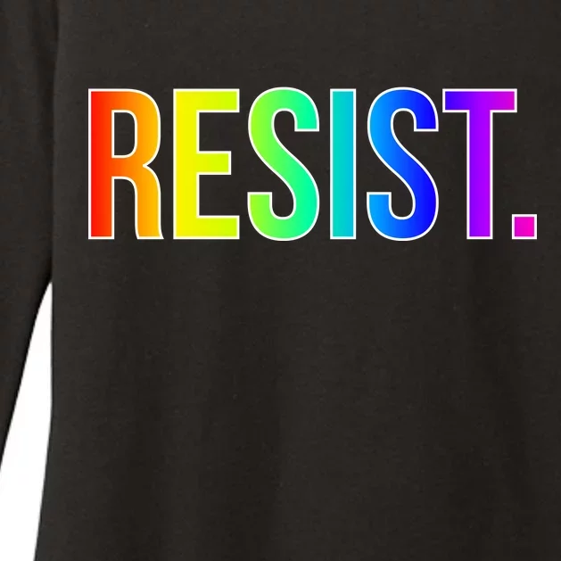 Resist. Rainbow Logo National Equality March Womens CVC Long Sleeve Shirt