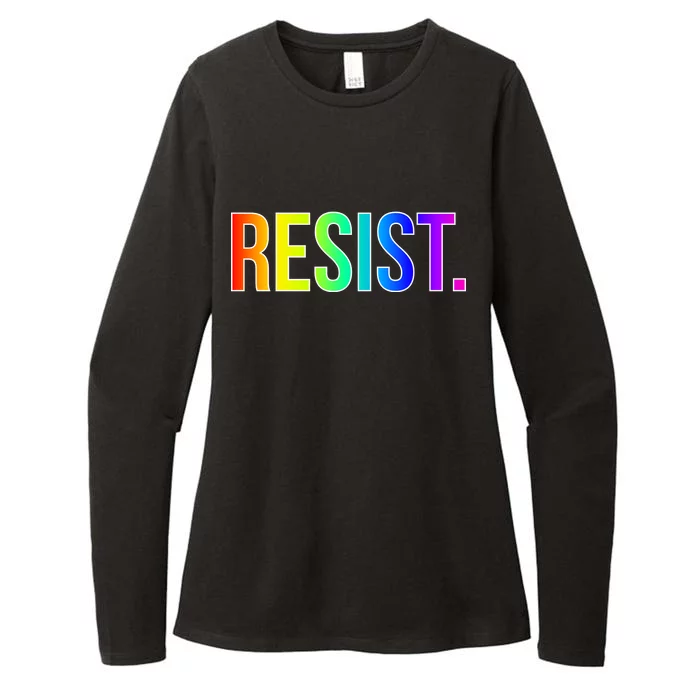 Resist. Rainbow Logo National Equality March Womens CVC Long Sleeve Shirt