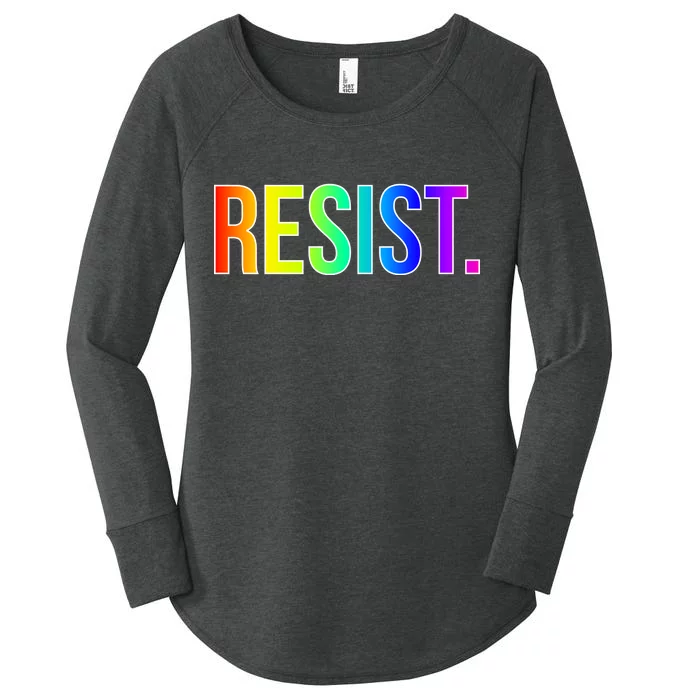 Resist. Rainbow Logo National Equality March Women's Perfect Tri Tunic Long Sleeve Shirt