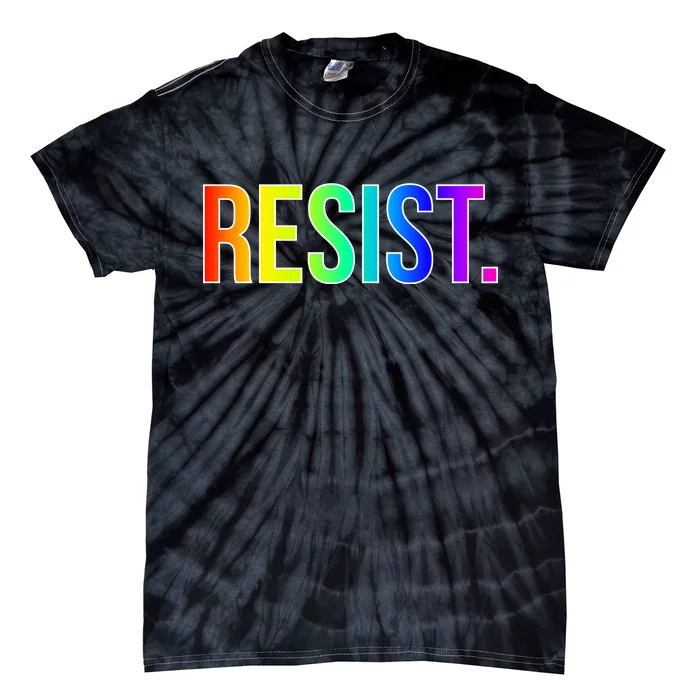 Resist. Rainbow Logo National Equality March Tie-Dye T-Shirt