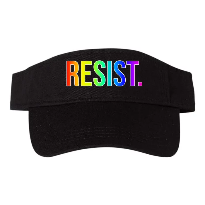 Resist. Rainbow Logo National Equality March Valucap Bio-Washed Visor