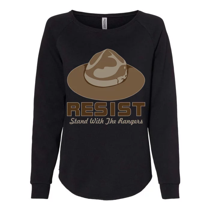 Resist. Stand With the Rangers National Parks Womens California Wash Sweatshirt