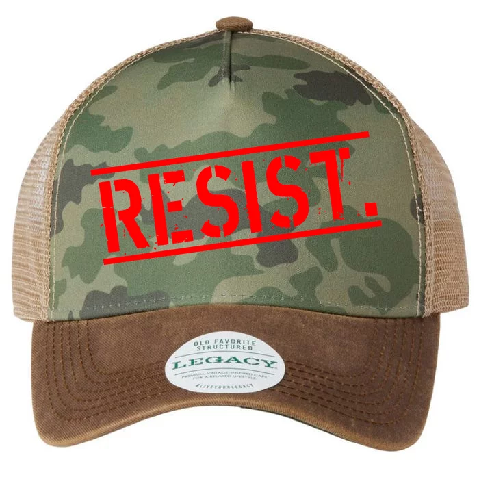 Resist. Vintage Army Stamp Anti Trump Resistance Legacy Tie Dye Trucker Hat