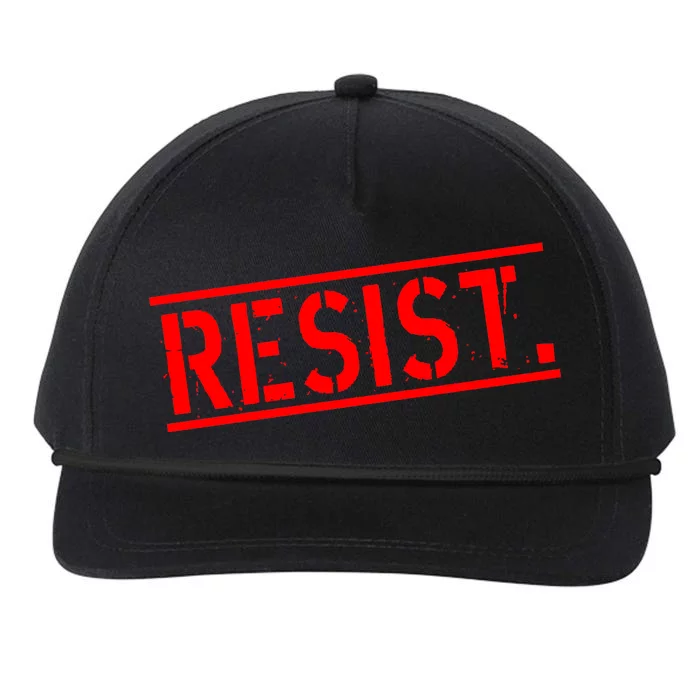 Resist. Vintage Army Stamp Anti Trump Resistance Snapback Five-Panel Rope Hat