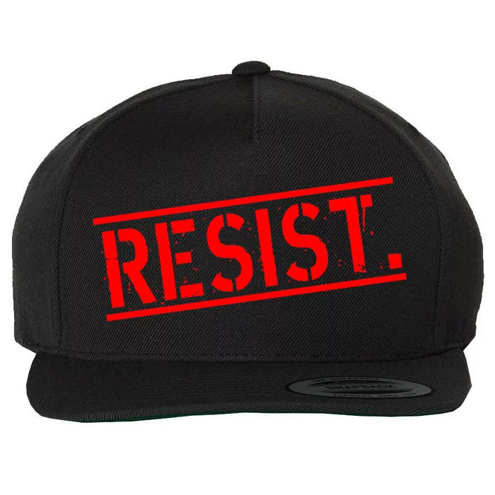 Resist. Vintage Army Stamp Anti Trump Resistance Wool Snapback Cap