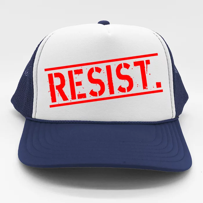 Resist. Vintage Army Stamp Anti Trump Resistance Trucker Hat