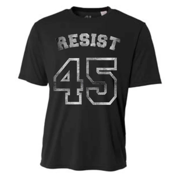 Resist 45 Stone Logo Anti Trump Resistance Cooling Performance Crew T-Shirt