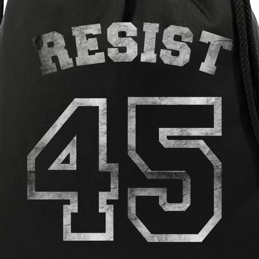 Resist 45 Stone Logo Anti Trump Resistance Drawstring Bag